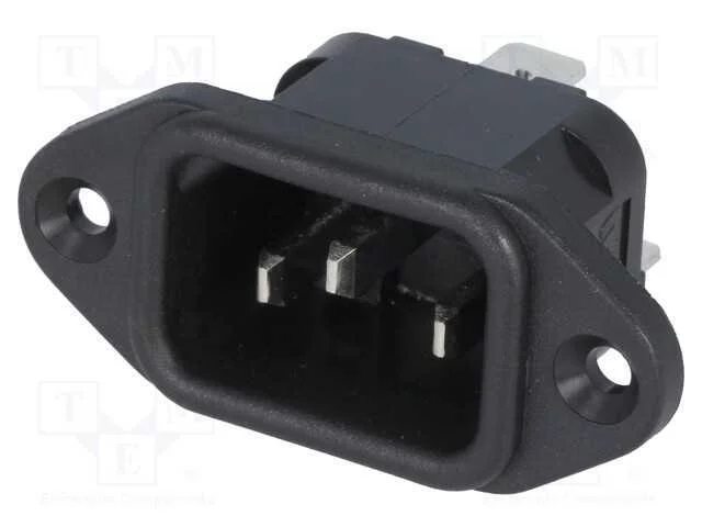 Conector: de Alimenta&ccedil;&atilde;o, Tomada, Macho, 10a, 250vac, C14 (E)