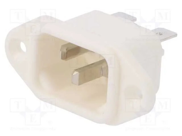 Conector: de alimenta&ccedil;&atilde;o, tomada, macho, 10A, 250.