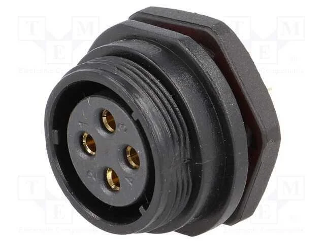Tomada, Sp21, F&ecirc;mea, Pin: 4, Ip68, 30a, Solda, 500v, 4mm2, -25&divide;85c