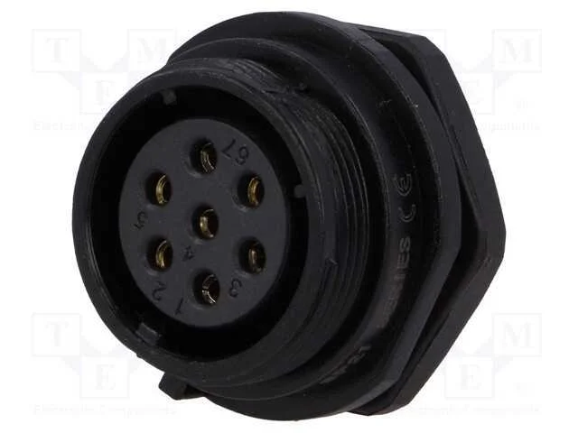 Tomada, SP21, f&ecirc;mea, PIN: 7, IP68, 15A, solda, 50.
