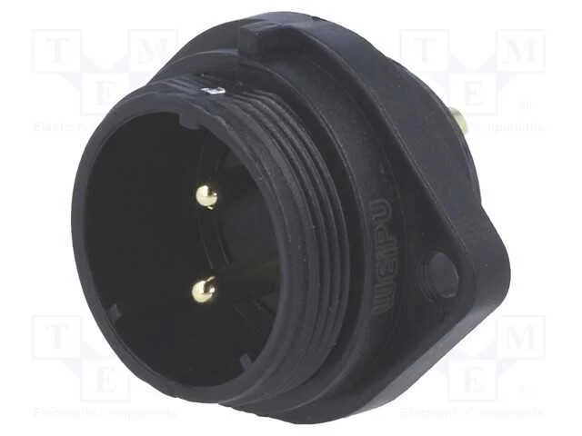 Tomada, Sp21, Macho, Pin: 2, Ip68, 30a, Solda, 500v, 4mm2, -25&divide;85c