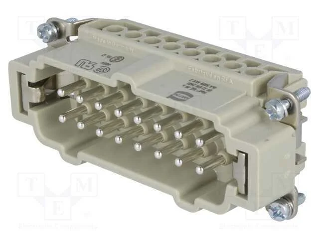 Conector: Hdc, Inserto de Contatos, Macho, Han E, Pin: 16, 16+Pe