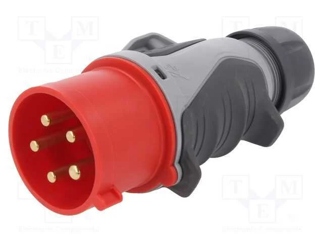Conector: de Alimenta&ccedil;&atilde;o Ac 3 Fases, Ficha, Macho, 32a, 400vac