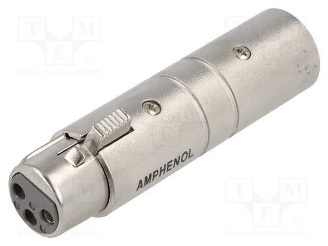 Conector, XLR macho,XLR f&ecirc;mea, PIN: 3, prateado, .