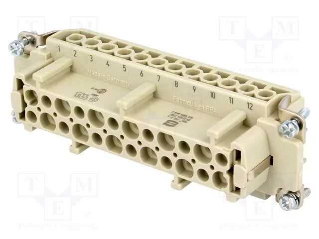 Conector: HDC, inserto de contatos, f&ecirc;mea, Han E,.