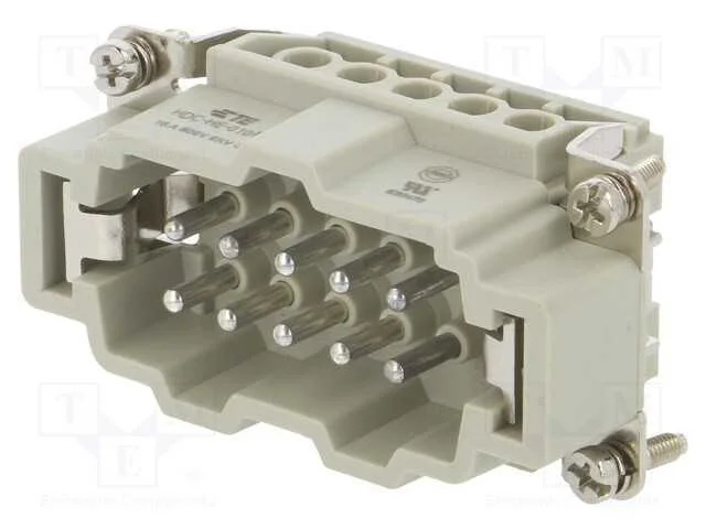 Conector: Hdc, Inserto de Contatos, Macho, He, Pin: 10, 10+Pe, 16a