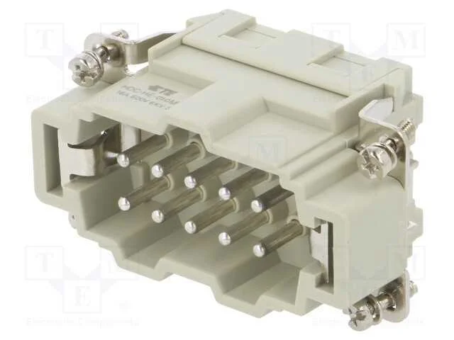 Conector: Hdc, Inserto de Contatos, Macho, He, Pin: 10, 10+Pe, 16a