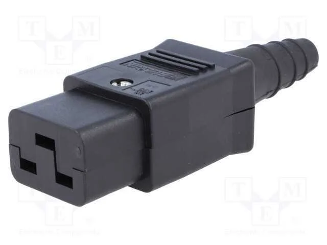 Conector: de alimenta&ccedil;&atilde;o, ficha, f&ecirc;mea, 16A, 250V.
