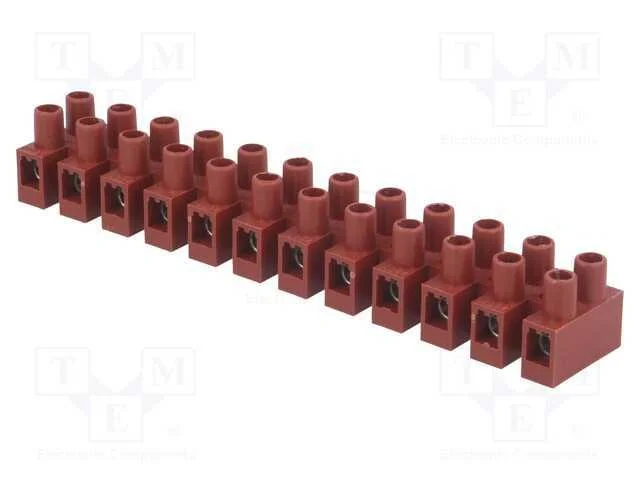 Bloco Terminal, Terminal Parafusado, 6mm2, 400v, Faixas: 12