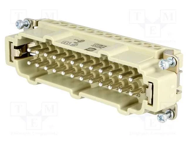 Conector: Hdc, Inserto de Contatos, Macho, Han E, Pin: 24, 24+Pe