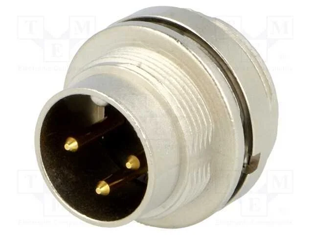 Conector: M16, Tomada, Macho, Solda, Pin: 3, 5a, 250v, Ip68, 0,75mm2