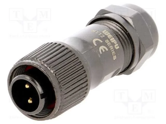 Ficha, ST12, macho, PIN: 2, IP67, 5&divide;8mm, 13A, sol.