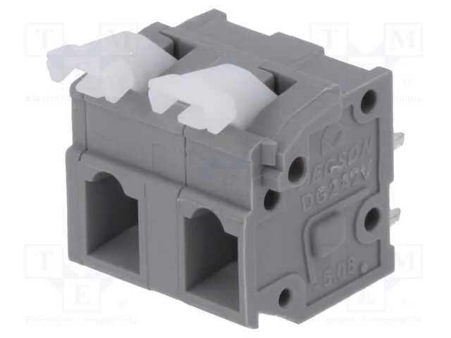 PCB bloco terminal, simples, 7,62mm, faixas: 2, p.