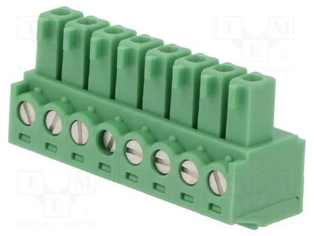 Bloco Terminal Separ&aacute;vel, 3,81mm, Faixas: 8, Simples, Ficha, F&ecirc;mea
