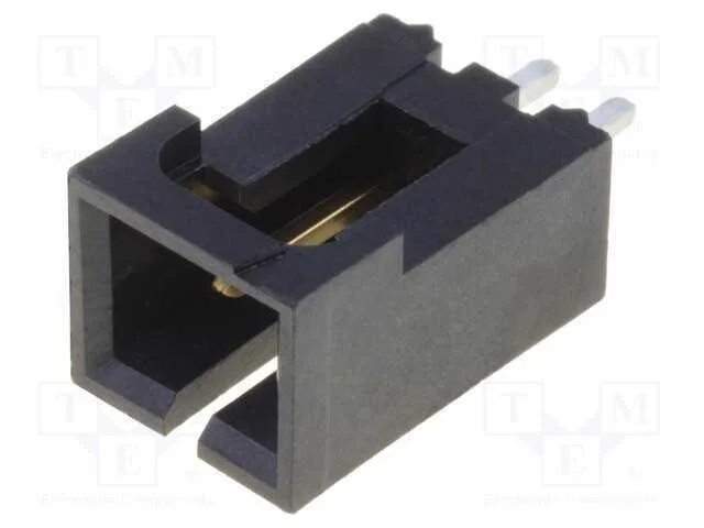 Tomada, Fio-Placa, Macho, Sl, 2,54mm, Pin: 2, Tht, Dourado, Simples