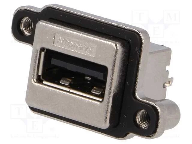 Tomada, USB A, MUSB, para painel,roscado, THT, si.