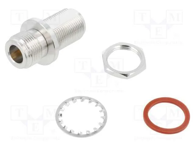 Conector, N Tomada,Em Ambos Os Lados, Simples, 50o, Ptfe, Dourado