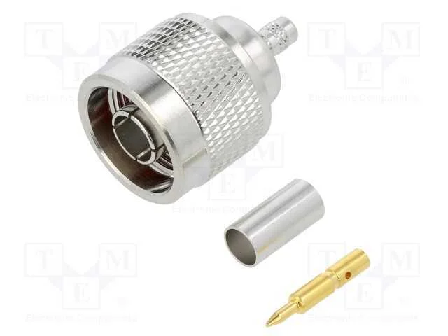 Ficha, N, Macho, Simples, 50o, Cerrar, com Cabo, Ptfe, Dourado