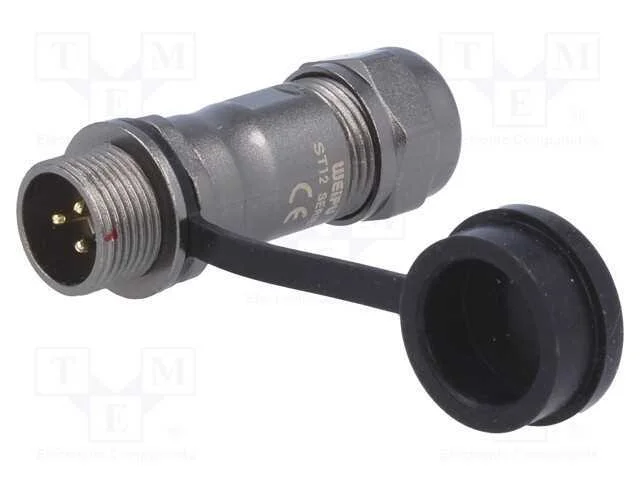 Ficha, ST12, macho, PIN: 3, IP67, 5&divide;8mm, 13A, sol.