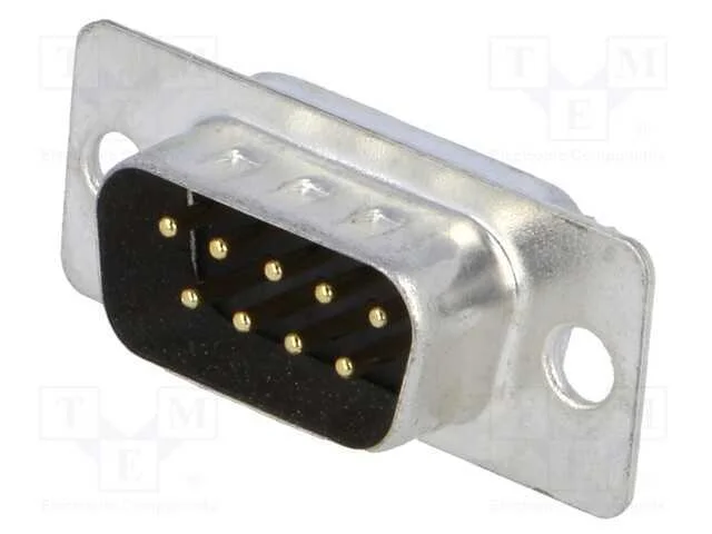 D-Sub, PIN: 9, ficha, macho, com cabo, solda, Cob.