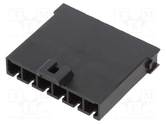 Ficha, Fio-Fio, Macho, Mega-Fit, 5,7mm, Pin: 6, Ul94v-0, Sistema: 1x6