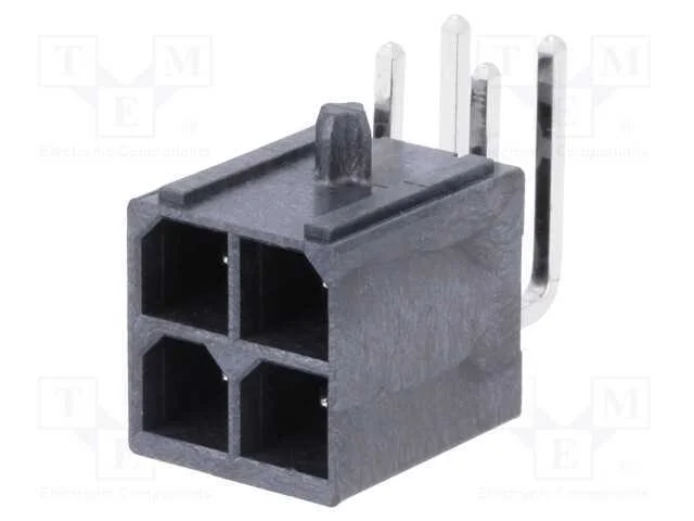 Tomada, fio-placa, macho, Mega-Fit, 5,7mm, PIN: 4.
