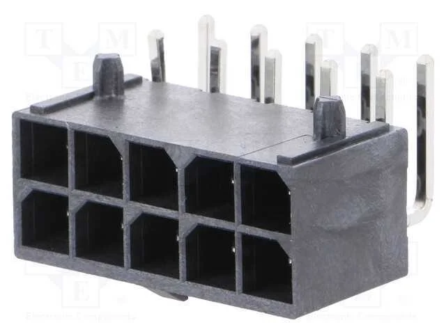 Tomada, Fio-Placa, Macho, Mega-Fit, 5,7mm, Pin: 10, Ul94v-0, 23a