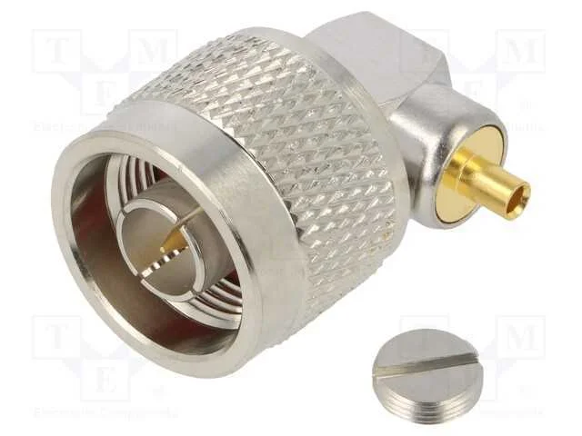 Ficha, N, Macho, Angulares 90, 50o, Solda, com Cabo, Ptfe, Dourado