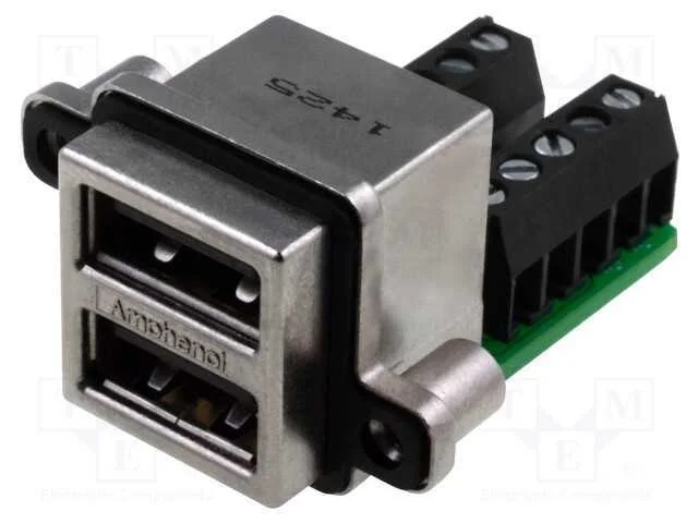 Tomada, USB A, MUSB, para painel,roscado, termina.