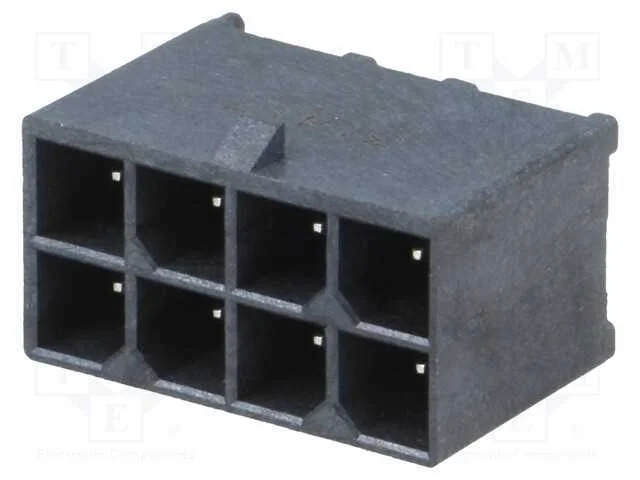 Tomada, Fio-Placa, Macho, Mega-Fit, 5,7mm, Pin: 8, Ul94v-0, 23a, Tht