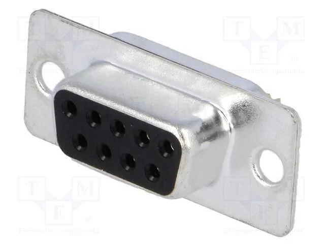 D-Sub, PIN: 9, ficha, f&ecirc;mea, com cabo, solda, Cob.