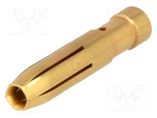 Contacto, f&ecirc;mea, liga em cobre, dourado, 4mm2, 12.