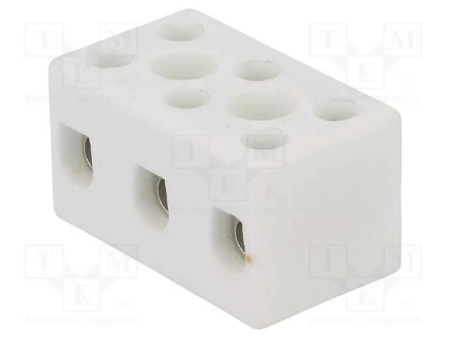 Bloco Terminal, Terminal Parafusado, 10mm2, 450v, 57a, Faixas: 3