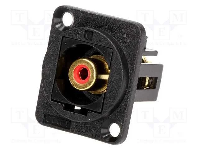 Conector, tomada RCA,em ambos os lados, norma XLR.
