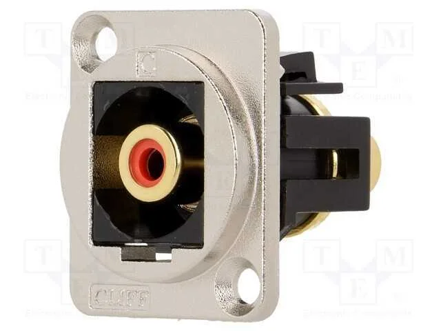 Conector, tomada RCA,em ambos os lados, norma XLR.