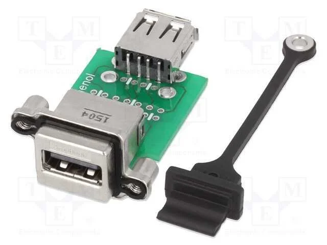 Tomada, adaptador, MUSB, para painel,roscado, cam.