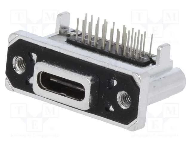 Tomada, USB C, THT, angulares 90, USB 3.1, IP67, .