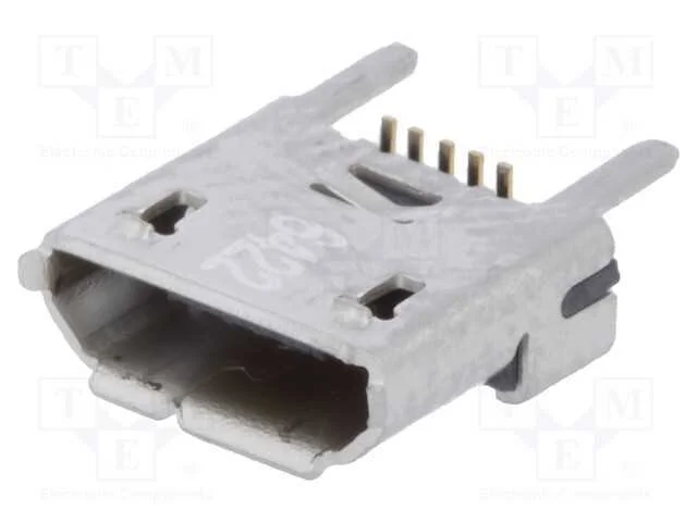 Tomada, Usb B Micro, para Pcb, Smt, Pin: 5, Verticais, Usb 2.0