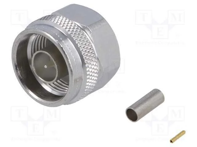 Ficha, N, Macho, Simples, 50o, Cerrar, com Cabo, Ptfe, Prateado