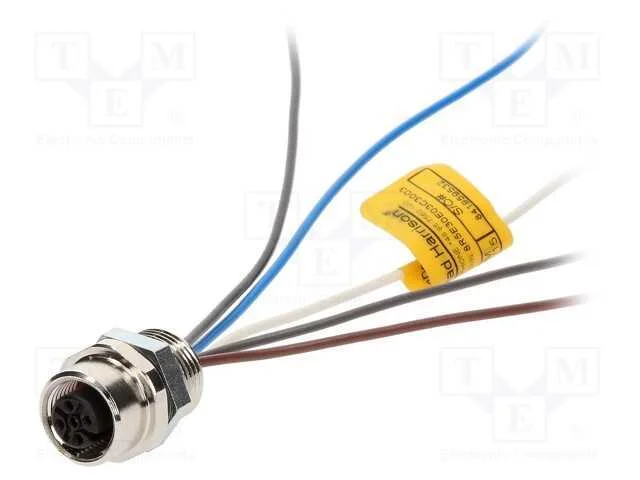 Tomada, M12, Pin: 5, F&ecirc;mea, C&oacute;digo A-Devicenet / Canopen, Fios