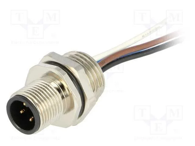 Tomada, M12, Pin: 4, Macho, C&oacute;digo A-Devicenet / Canopen, Fios