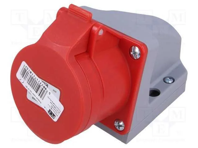 Conector: de Alimenta&ccedil;&atilde;o Ac 3 Fases, Tomada, F&ecirc;mea, 16a, 400vac