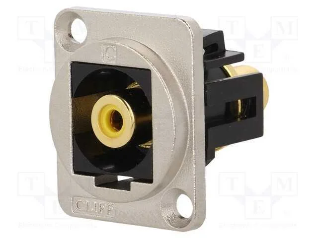 Conector, tomada RCA,em ambos os lados, norma XLR.
