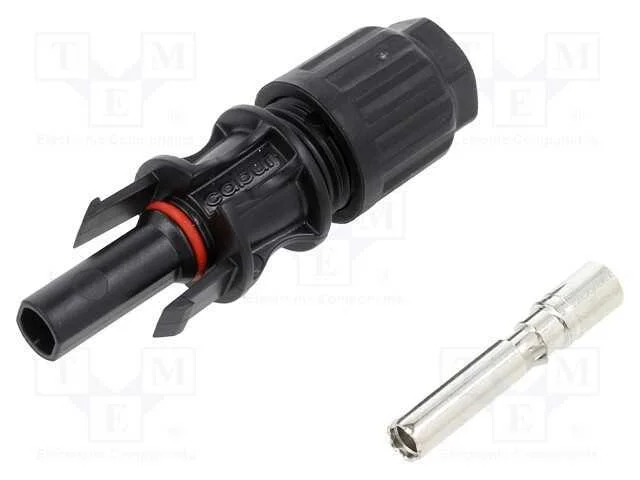 Conector: solares, f&ecirc;mea, 10mm2, com as liga&ccedil;&otilde;es,.