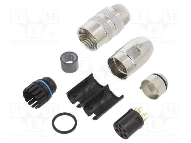 Conector: M16; ficha; PIN: 7; f&ecirc;mea; industriais; 250V; simples; IP68