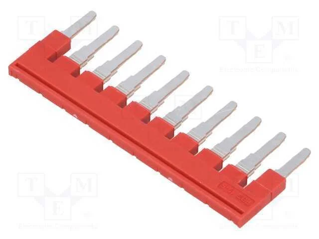 Ponte de pino, faixas: 10, vermelho, Larg: 6mm, U.
