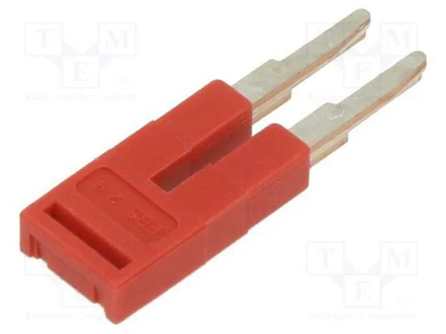 Ponte de pino, faixas: 2, vermelho, Larg: 4mm, UL.