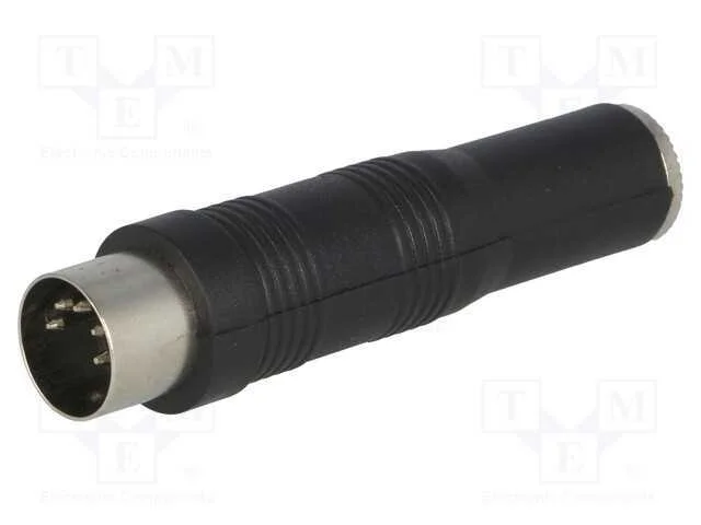 Adaptador, DIN 5pin ficha,Jack 6,3mm tomada, 180,.