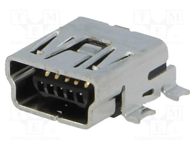 Tomada, Usb B Mini, para Pcb, Smt, Pin: 5, Horizontais