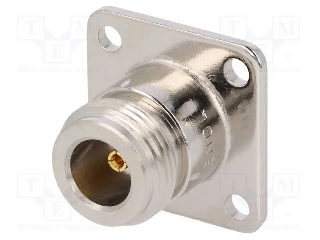 Tomada, N, F&ecirc;mea, Simples, 50o, Solda, Ptfe, Dourado